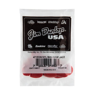 Dunlop Jazz III Nylon Max-Grip Guitar Plectrums