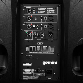 Haut-Parleur Gemini Bluetooth 15''  2200 Watts Lecteur Intégré