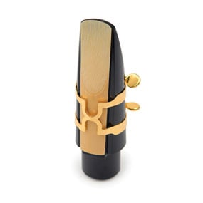 Ligature en H et Couvre-bec pour Saxophone Ténor Plaqués Or pour Becs Métal/Otto Link