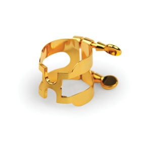 Ligature en H et Couvre-bec pour Saxophone Ténor Plaqués Or pour Becs Métal/Otto Link