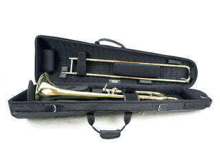 Marcus Bonna Case for Tenor Trombone model MB Nylon - Black with MB Metal Silver Logo