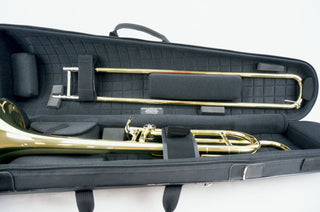 Marcus Bonna Case for Tenor Trombone model MB Nylon - Black with MB Metal Silver Logo