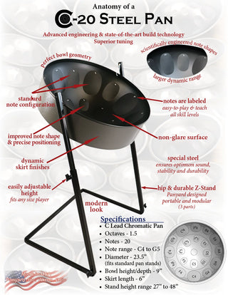 Panyard Lead C-20 Caribbean Nights Steel Pan
