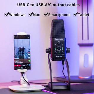 Saramonic Large-Diaphragm Multipattern USB / XLR Condenser Microphone