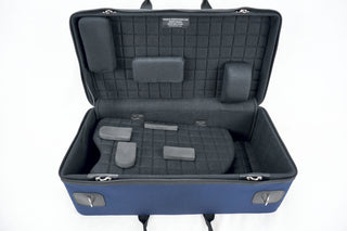 Marcus Bonna Double Case for 1 Trumpet and 1 Flugelhorn model MB Nylon - Black with MB Metal Silver Logo