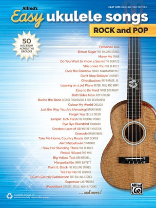 Alfred's Easy Ukulele Songs: Rock and Pop (50 Hits from Across the Decades)