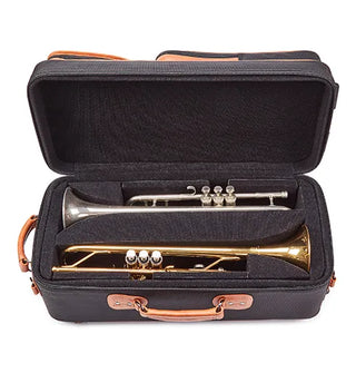 Gard Double Trumpet Fiberglass Case With Black Nylon Exterior