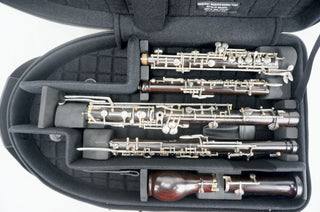 Marcus Bonna Double Case for Oboe and English Horn model MB Nylon -Black with MB Metal Silver Logo