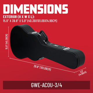 Étui Guitare Acoustique 3/4 Gator Rigide