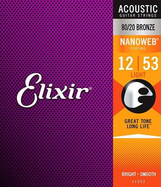 Cordes de Guitare Acoustique Elixir Nanoweb 80/20 Bronze