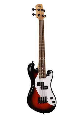 Kala Solid Body 4-String Fretted U-BASS With Gig Bag, Jet Black