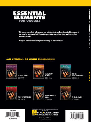 Méthode Essential Elements pour Ukulélé Livre 1