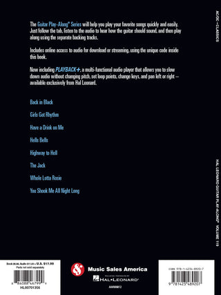 AC/DC Classics, Guitar Play-Along Vol. 119