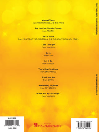 Solos Contemporains de Disney - Piano