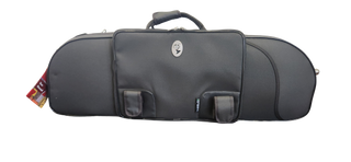 Marcus Bonna Case for Tenor Trombone model MB Compact Nylon - Black, Music bag model MB with Trombone Stand Strap with MB Metal Silver Logo