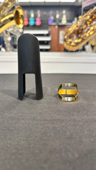 Ligature Saxophone Ténor Selmer avec Couvre Bec Usagée