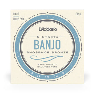 D'Addario 5-String Banjo Strings Phosphor Bronze