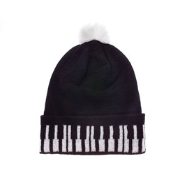 Tuque Motif Clavier Noire