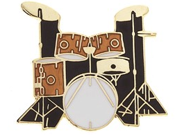 5 Pieces Drum Set Gold Pin