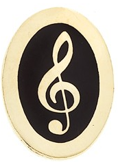 Épinglette Clé Sol, Broche