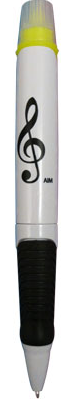 Stylo Clé de Sol avec Surligneur