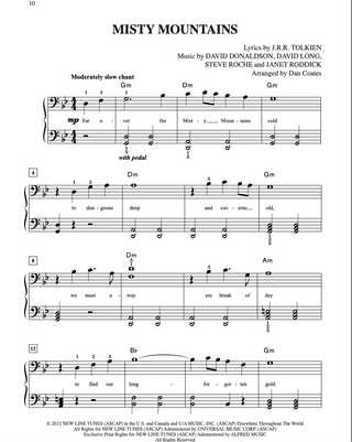 Hobbit, The: An Unexpected Journey (Easy Piano)