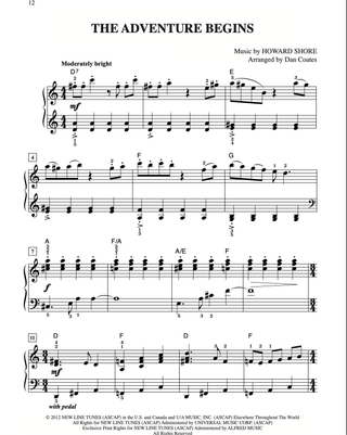 Hobbit, The: An Unexpected Journey (Easy Piano)
