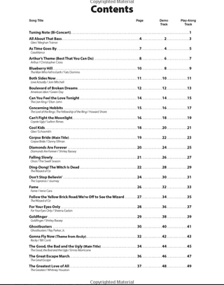 Top Hits from TV, Movies & Musicals Instrumental Solos, Clarinette