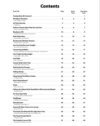 Top Hits from TV, Movies & Musicals Instrumental Solos, Sax ténor