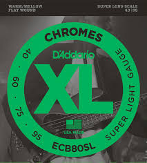 Cordes Guitare Basse D'Addario Chromes