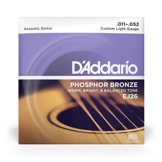 Cordes Guitare Acoustique D'addario Phosphor Bronze EJ26