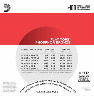 Cordes Guitare Acoustique D'Addario Flat Top Phosphor Bronze