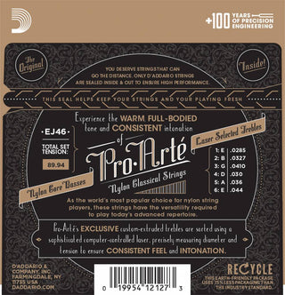 Cordes Guitare Classique D'addario ProArté
