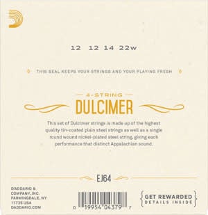 SET DULCIMER NICKEL 4STR