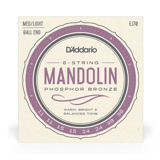 Cordes Mandoline D'Addario Phosphor Bronze Ball End Medium / Light