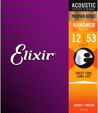 Elixir Nanoweb Phosphor Bronze Acoustic Guitar Strings