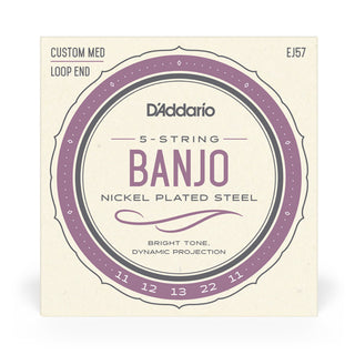 Cordes Banjo D'Addario 5 Cordes Nickel Plated Steel