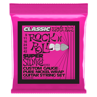 Cordes Guitare Électrique Ernie Ball Classic Rock N Roll Slinky Pure Nickel Wrap
