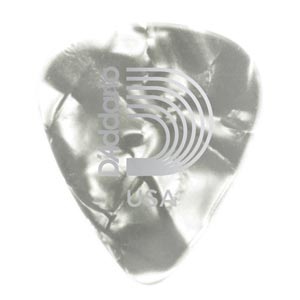 Plectres D'Addario Celluloid White Pearl Med. (10)
