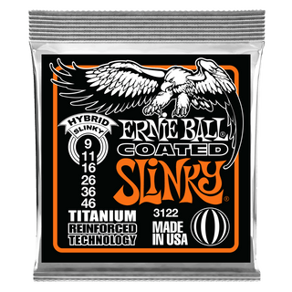 Cordes Guitare Électrique Ernie Ball Slinky Coated Titanium