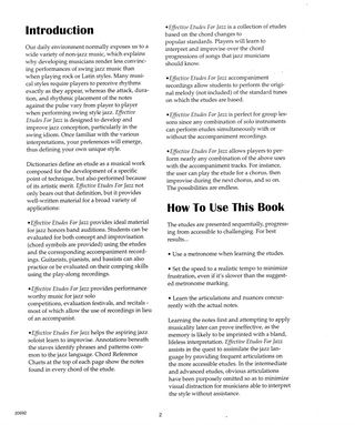 Études Efficaces pour le Jazz - Vol. 1, Sax alto