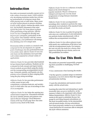 Études Efficaces pour le Jazz - Vol. 1, Sax ténor / Sax soprano