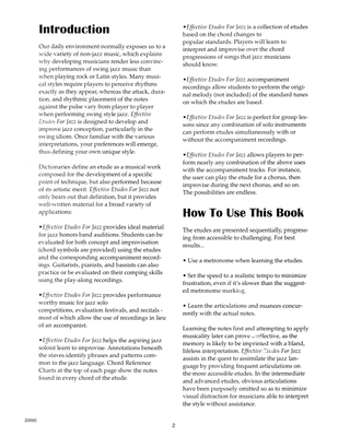 Études Efficaces pour le Jazz - Vol. 1, Trompette