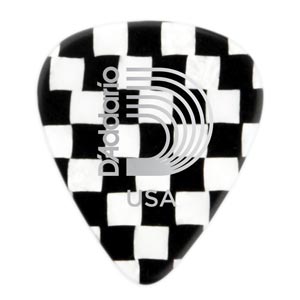 Plectres D'Addario Celluloid Checkerboard Heavy (10)