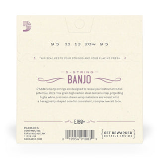 Cordes Banjo D'Addario 5 Cordes Nickel Plated Steel
