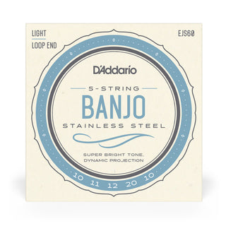 Cordes Banjo D'Addario 5 Cordes Stainless Steel