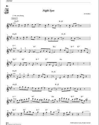 Intermediate Jazz Conception, Clarinette