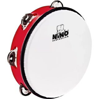 Tambour de Basque Nino en ABS Rouge 8"