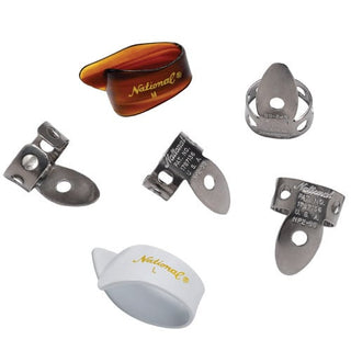 National Stainless Steel Finger Picks + Thumb Picks