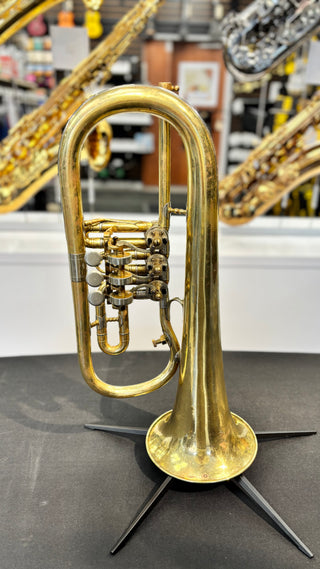 Flugelhorn à Pistons Rotatif Antique Saxon Usagé